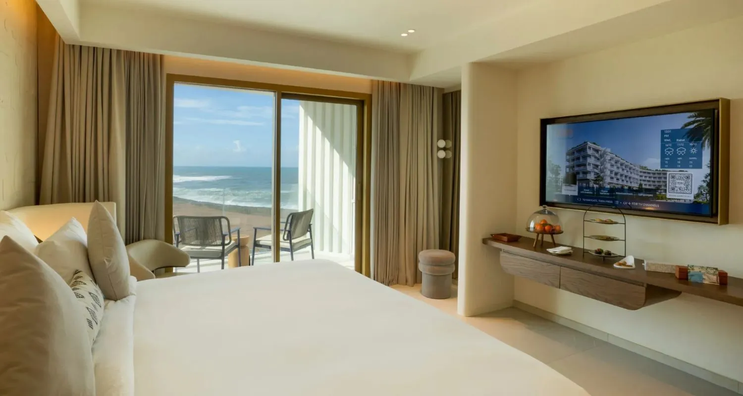 Ocean-facing room at STORY Le Carrousel, a base for Mawlid 202c in Rabat